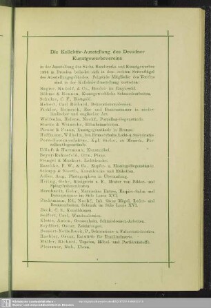 Die Kollektiv-Ausstellung des Dresdner Kunstgewerbevereins