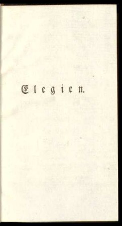 Elegien