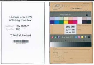 Entnazifizierung Herbert Tolksdorf , geb. 00.00.0000 (Polizeiwachtmeister)