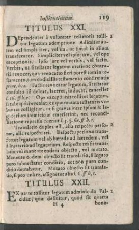 Titulus XXII.