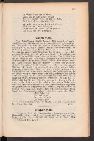 Totenschau/Bücherschau
