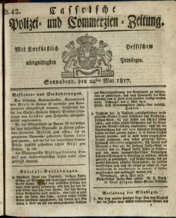 Nr. 42, Sonnabend, den 24sten Mai 1817