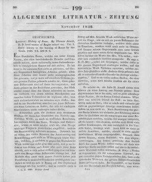 Arnold, T.: History of Rome. Vol. 1. Early history to the burning of Rome by the Gauls. London: 1838