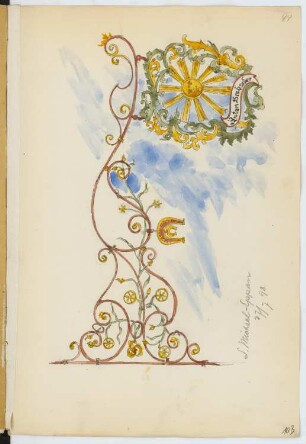Ladenschild, Eppan (St. Michael): Ansicht (aus: Skizzen- und Fotoalbum 13)