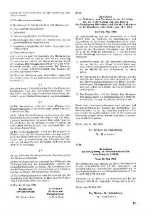 Anweisung zur Delegierung an Zentralberufsschulen zum Lehrjahr 1968/69 : 37/68 vom 30. Mai 1968 ; [Verfügungen]