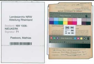 Entnazifizierung Mathias Pastoors , geb. 17.09.1907 (Arbeiter)
