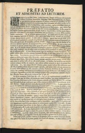 Praefatio Et Admonitio Ad Lectorem