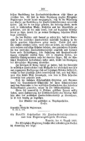 Betrifft Lehrkursus für Handarbeitslehrerinnen aus dem Regierungsbezirke Breslau : [F. Oeffentliches Volksschulwesen]