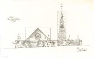 Gsaenger, Gustav; Göttingen - Leineberg (Niedersachsen); Ev. Kirche - Westseite (Ansicht)
