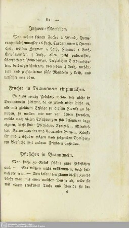 Früchte in Branntwein einzumachen