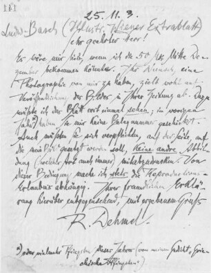 Brief an das Illustrirte Wiener Extrablatt