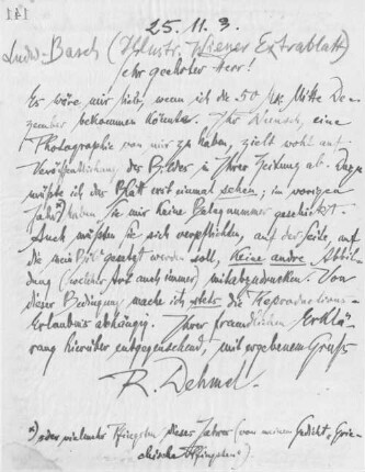 Brief an das Illustrirte Wiener Extrablatt