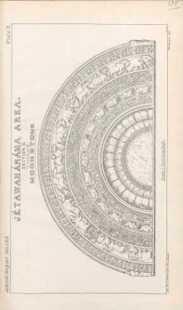 Plate X. Jétawanáráma Area. Section II. Viháré. Moonstone