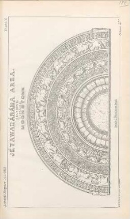 Plate X. Jétawanáráma Area. Section II. Viháré. Moonstone