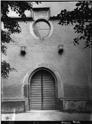 Willstätt - Sand evangelische BatholomäusKirche - Außenansicht Eingangsportal