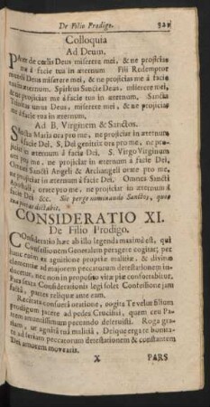 Consideratio XI. De Filio Prodigo