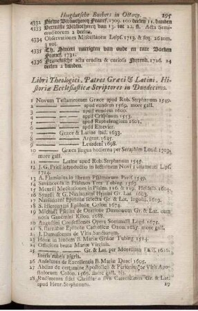 Libri Theologici, Patres Graeci & Latini, , Historiae Ecclesiasticae Scriptores, in Duodecimo