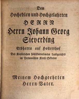 Eintritts-Rede ... von dem Nutzen der schönen Wissenschaften in der Rechtsgelahrtheit