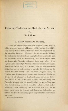 Untersuchungen aus dem physiologischen Institute der Universität Heidelberg : Herausgegeben von W. Kühne. 3