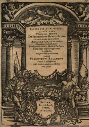 Agonisma philosophico-medicum de procreatione hominis & procreantis matris purgatione