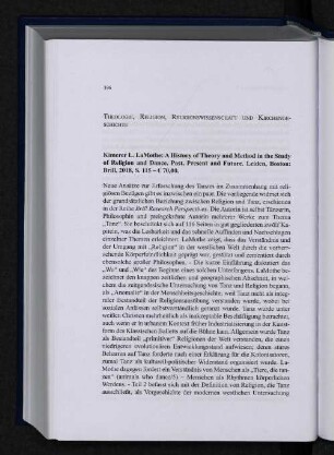 Theologie, Religion, Religionswissenschaft und Kirchengeschichte