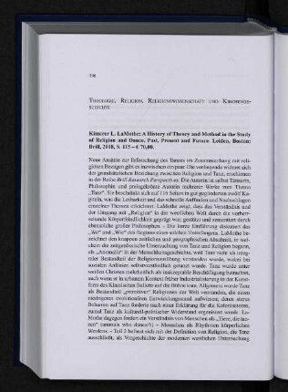Theologie, Religion, Religionswissenschaft und Kirchengeschichte
