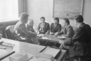 Informationsbesuch des japanischen Chefredakteurs Toshio Higashiyama bei den "Badischen Neuesten Nachrichten"