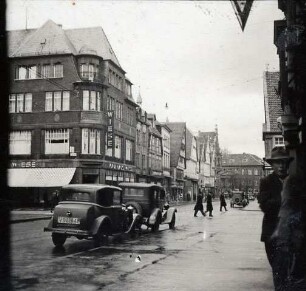 Lange Straße. Kaufhaus Wiese, Modegeschäft. Detmold