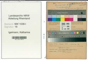 Entnazifizierung Katharina Igelmann , geb. 06.11.1912 (Stenotypistin)