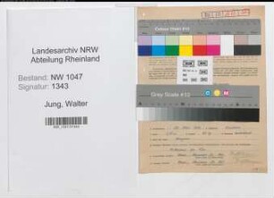 Entnazifizierung Walter Jung , geb. 26.03.1912 (Ingenieur)