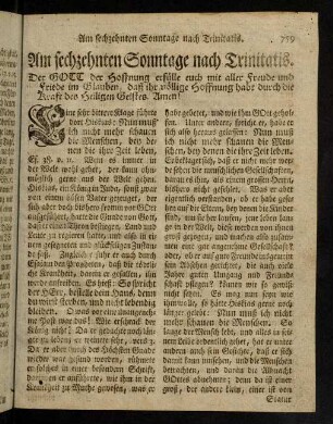 759-774, Am sechszehnten Sonntage nach Trinitatis