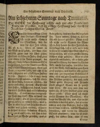 759-774, Am sechszehnten Sonntage nach Trinitatis