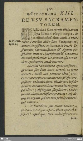 Articulus XIII. De usu Sacramentorum