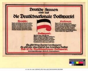 Originaltitel: Deutsche Frauen euch ruft die Deutschnationale Volkspartei