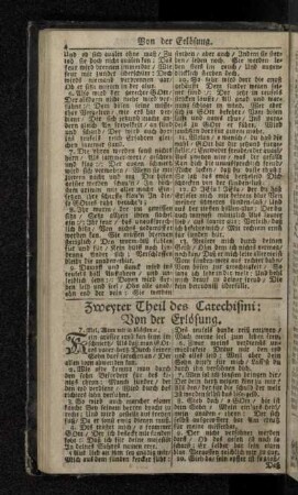 Zweyter Theil des Catechismi: Von der Erlösung.