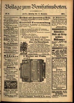 Zweite Ausgabe vom Sonntag, den 15. Dezember 1901.
