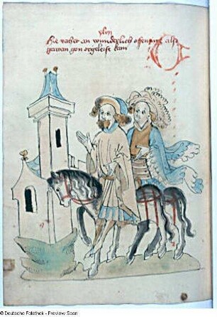 Gawan auf dem Weg zu Orgeluse, Blatt 352 v