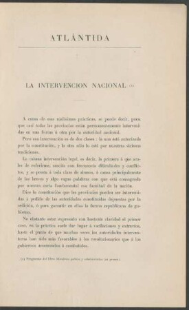 La intervención nacional