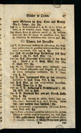 67-69, G) Theorie des Processes.