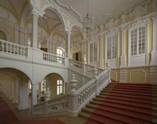 Schloss Ruhental & Rundāle pils — Paradesäle (Ostflügel) — Treppenhaus