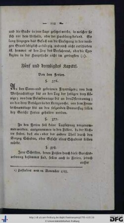 Fünf und dreyßigstes Kapitel. Von den Ferien.