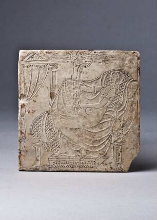 Wandkachel mit Darstellung der Danae