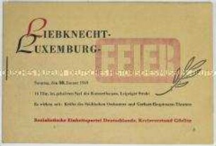 Programmheft zur "Liebknecht-Luxemburg-Feier" 1949 in Görlitz