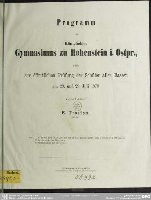 Aufgaben und Lehrsätze aus der ebenen Trigonometrie