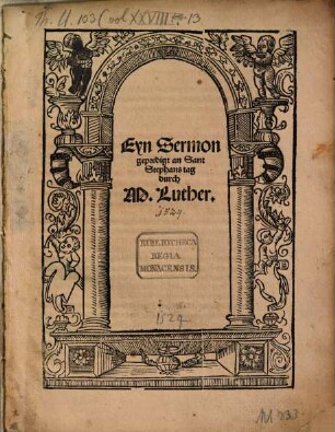 Eyn Sermon gepredigt an Sant Stephans tag