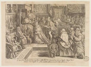Die Krönung von Cosimo in der Reihe von Mediceae Familiae Rerum Feliciter Gestarum Victoriae et Triumphi