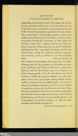 Gottheit Und Menschheit Christi