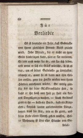 Für Verliebte.