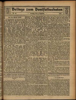 Zweite Ausgabe vom Sonntag, den 11. Dezember 1927.