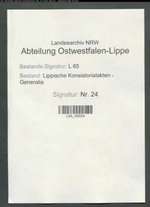 Konsistorial-Bedienstete: Nebeneinkünfte der Superintendenten aus den Visitationen und deren Besoldung allgemein